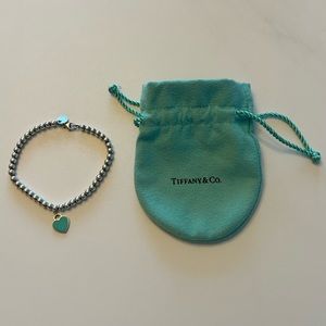Tiffany & Co. Blue Enamel Heart Bracelet